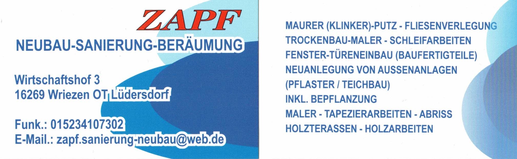 Baufirma Zapf